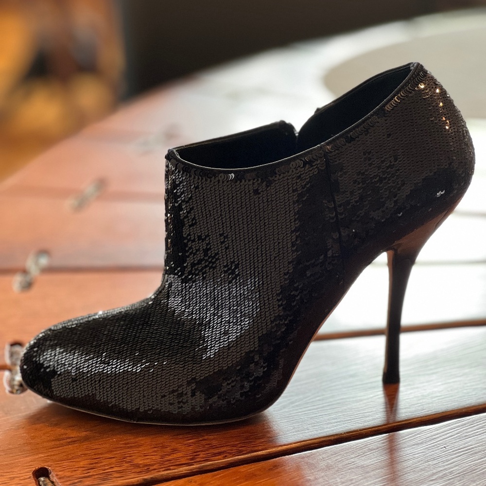 Gucci Black Sequin Ankle Booties Size 36 - Picture 8 of 8